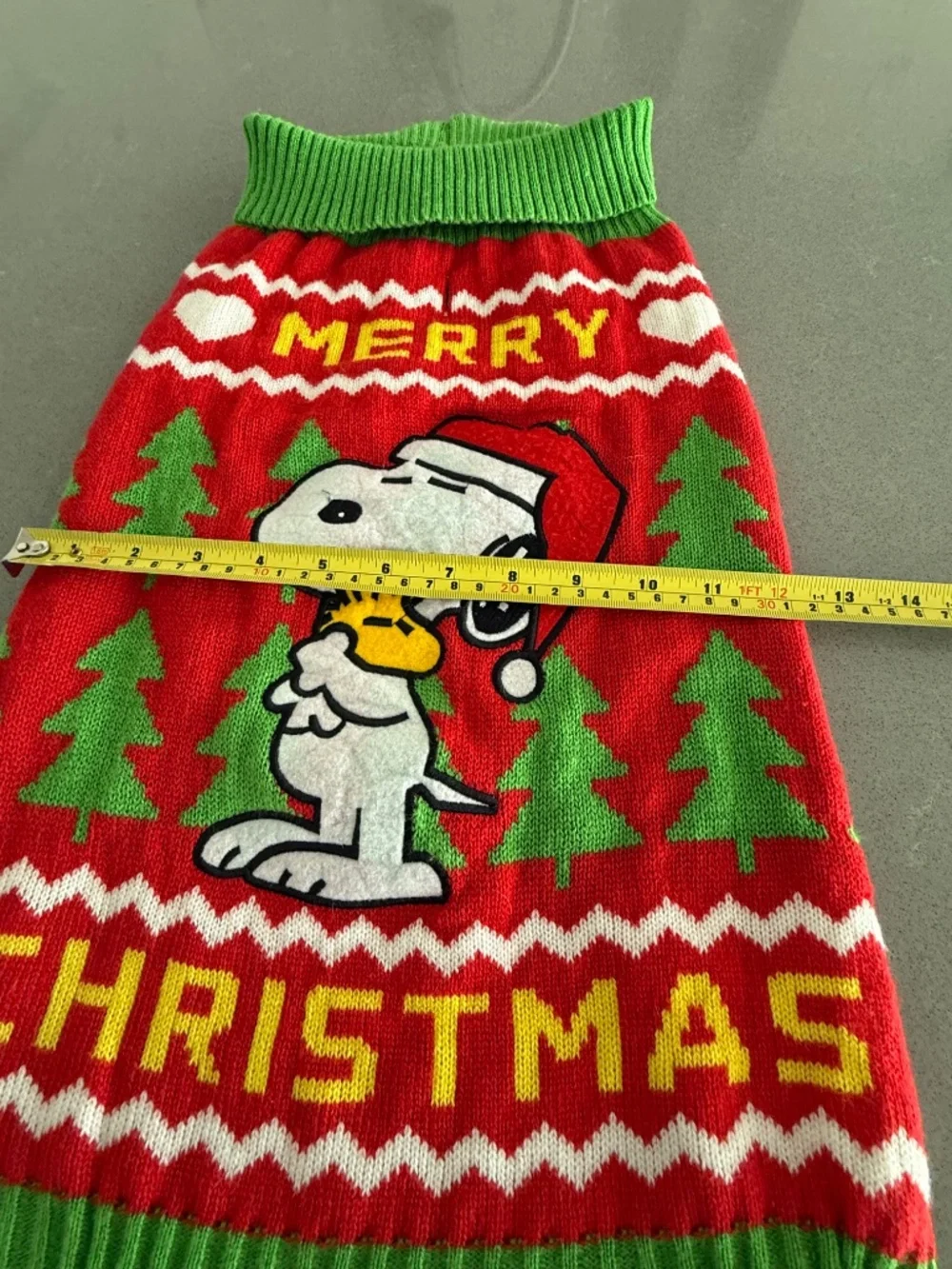 Dog Peanuts Snoopy Holiday 'Merry Christmas' XL Pet Sweater Barely worn